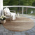 8' Brown Beige And Ivory Round Striped Washable Indoor Outdoor Area Rug Transitional Style - Brown, Beige, Ivory Color