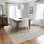 10' X 14' Ivory Striped Washable Indoor Outdoor Area Rug