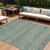 10' X 14' Teal Blue Gold And Taupe Southwestern Washable Indoor Outdoor Area Rug
