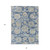 8' X 10' Navy Blue And Beige Floral Washable Indoor Outdoor Area Rug