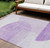 9' X 12' Purple And Lavender Geometric Washable Indoor Outdoor Area Rug