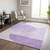 9' X 12' Purple And Lavender Geometric Washable Indoor Outdoor Area Rug