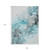 9' X 12' Teal and Gray Abstract Washable Indoor Outdoor Area Rug