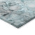 9' X 12' Teal and Gray Abstract Washable Indoor Outdoor Area Rug