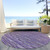 8' Purple And Lavender Round Striped Washable Indoor Outdoor Area Rug