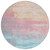 8' Salmon And Beige Round Abstract Washable Indoor Outdoor Area Rug