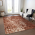 10' X 14' Orange Ikat Washable Indoor Outdoor Area Rug