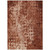 10' X 14' Orange Ikat Washable Indoor Outdoor Area Rug