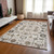 10' X 14' Ivory Beige And Taupe Oriental Washable Indoor Outdoor Area Rug
