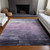10' X 14' Lavender And Lilac Striped Washable Indoor Outdoor Area Rug