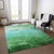 10' X 14' Green And Teal Blue Striped Washable Indoor Outdoor Area Rug