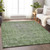 10' X 14' Fern Green Oriental Washable Indoor Outdoor Area Rug