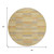 8' Wheat Beige And Gold Round Striped Washable Indoor Outdoor Area Rug