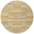 8' Wheat Beige And Gold Round Striped Washable Indoor Outdoor Area Rug