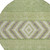 8' Green Taupe And Ivory Round Southwestern Washable Indoor Outdoor Area Rug