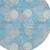 8' Sky Blue Gray And Ivory Round Polka Dot Washable Indoor Outdoor Area Rug