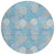 8' Sky Blue Gray And Ivory Round Polka Dot Washable Indoor Outdoor Area Rug