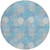 8' Sky Blue Gray And Ivory Round Polka Dot Washable Indoor Outdoor Area Rug