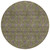 8' Olive Green Beige And Taupe Round Floral Washable Indoor Outdoor Area Rug