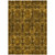 10' X 14' Chocolate Floral Medallion Washable Non Skid Indoor Outdoor Area Rug