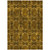 10' X 14' Chocolate Floral Medallion Washable Non Skid Indoor Outdoor Area Rug