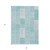 8' X 10' Aqua Teal Blue And Silver Patchwork Washable Indoor Outdoor Area Rug