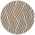 8' Brown And White Round Geometric Washable Indoor Outdoor Area Rug