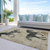 8' X 10' Beige And Charcoal Horse Washable Indoor Outdoor Area Rug