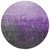 8' Purple And Dark Gray Round Ombre Washable Indoor Outdoor Area Rug
