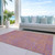 8' X 10' Purple And Copper Abstract Washable Indoor Outdoor Area Rug