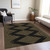 8' X 10' Black And Beige Geometric Washable Indoor Outdoor Area Rug