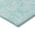 10' X 14' Teal Blue Aqua And Ivory Floral Washable Indoor Outdoor Area Rug