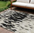 10' X 14' Black And Ivory Abstract Washable Indoor Outdoor Area Rug Transitional Style - Black, Ivory Color