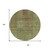8' Brown Taupe And Green Round Striped Washable Indoor Outdoor Area Rug