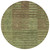 8' Brown Taupe And Green Round Striped Washable Indoor Outdoor Area Rug