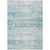 10' X 14' Teal Blue Aqua And Ivory Abstract Washable Indoor Outdoor Area Rug