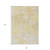 8' X 10' Gold Wheat And Beige Floral Washable Indoor Outdoor Area Rug