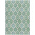 9' X 12' Sage Ivory And Teal Blue Floral Medallion Washable Indoor Outdoor Area Rug