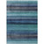 9' X 12' Teal Blue Aqua And Navy Blue Striped Washable Indoor Outdoor Area Rug