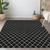 9' X 12' Black And Ivory Geometric Washable Indoor Outdoor Area Rug Transitional Style - Black, Ivory Color