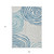 9' X 12' Teal Blue Ivory And Silver Abstract Washable Indoor Outdoor Area Rug