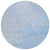 8' Blue And Silver Round Abstract Washable Indoor Outdoor Area Rug