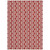 9' X 12' Red And Ivory Ogee Washable Indoor Outdoor Area Rug