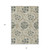 8' X 10' Beige Tan And Blue Floral Washable Indoor Outdoor Area Rug