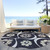 8' Black Ivory And Taupe Round Medallion Washable Indoor Outdoor Area Rug - 608219305116