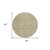 8' Beige Taupe And Brown Round Floral Washable Indoor Outdoor Area Rug
