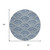 8' Denim Blue Navy Blue And Ivory Round Geometric Washable Indoor Outdoor Area Rug