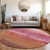 8' Blush Mauve And Rust Round Abstract Washable Indoor Outdoor Area Rug