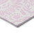 8' Round Pink and Ivory Round Floral Washable Non Skid Indoor Outdoor Area Rug