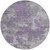 8' Purple And Gray Round Abstract Washable Indoor Outdoor Area Rug - Purple, Gray